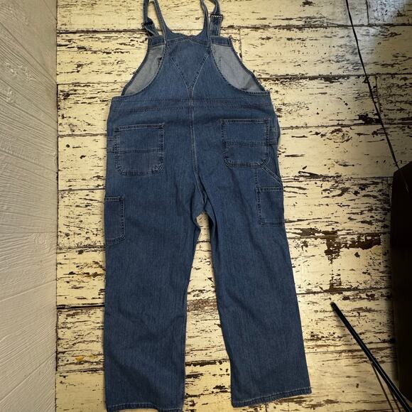 Carhartt Women's Unline Denim Bibs Overalls WR008 Size XXL Short Y2K 28" inseam - Picture 2 of 10